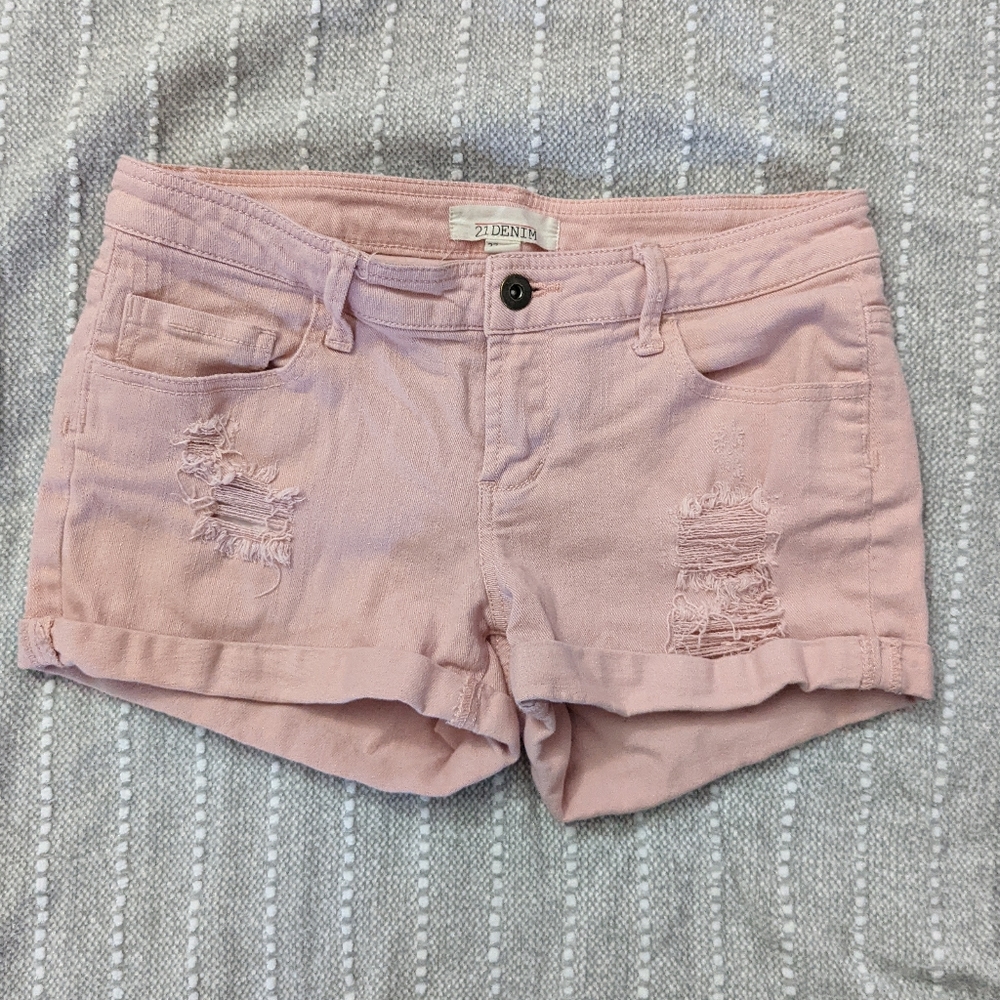 Pink Jean shorts